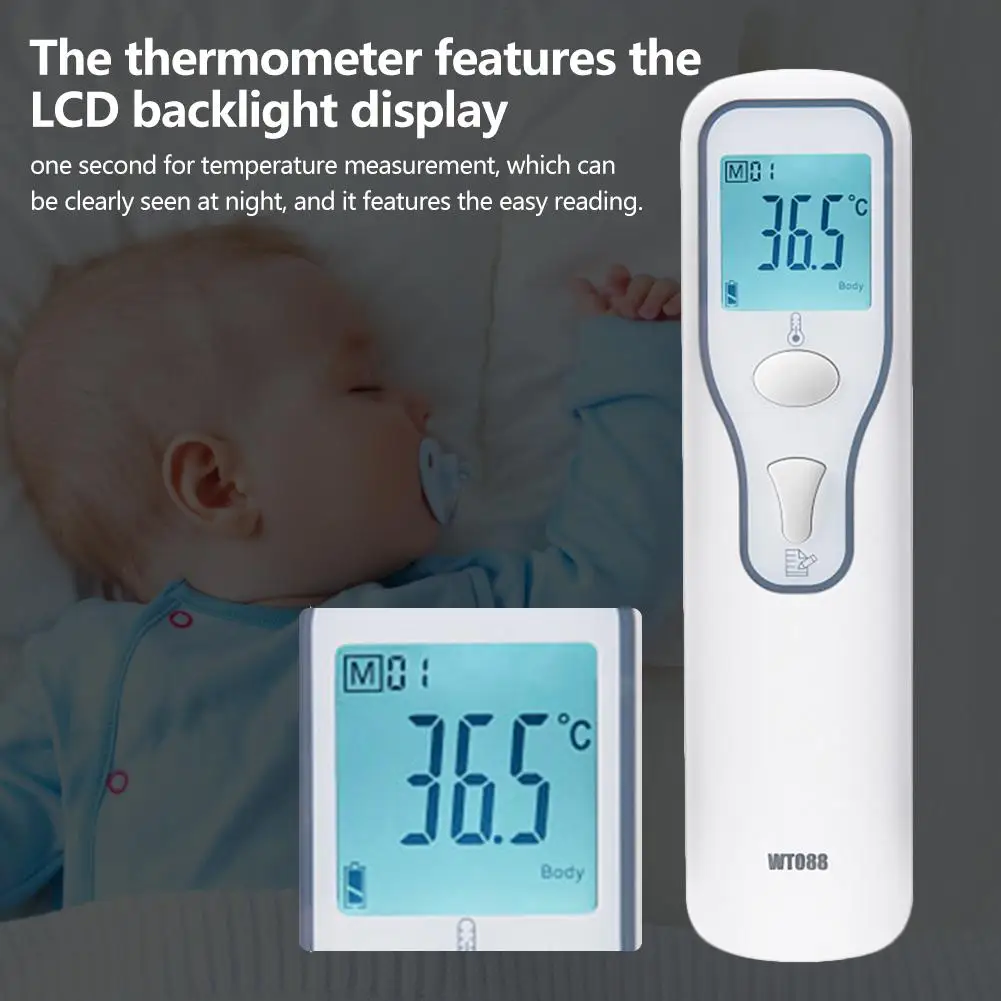 

Non-Contact Body Infrared Forehead Thermometer For Adults And Children With Lcd Display Digital Laser Temperature Tool