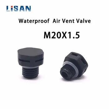 

10Pcs Nylon waterproof air vent valve M20*1.5 screw in protective vent plug e-PTFE plastic breather vent valve