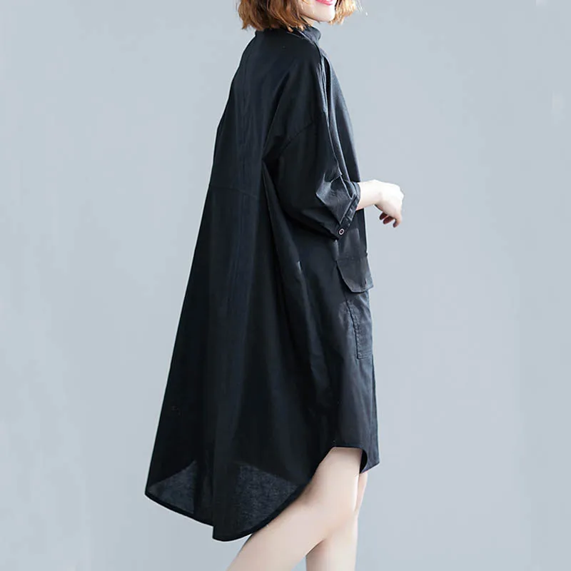 Осеннее женское платье, большие размеры, обхват груди 140 см, 8XL, 9XL, женское платье черного цвета хаки