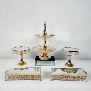 

Gold cake stand cupcake tray cake tools home decoration dessert table decorating party suppliers
