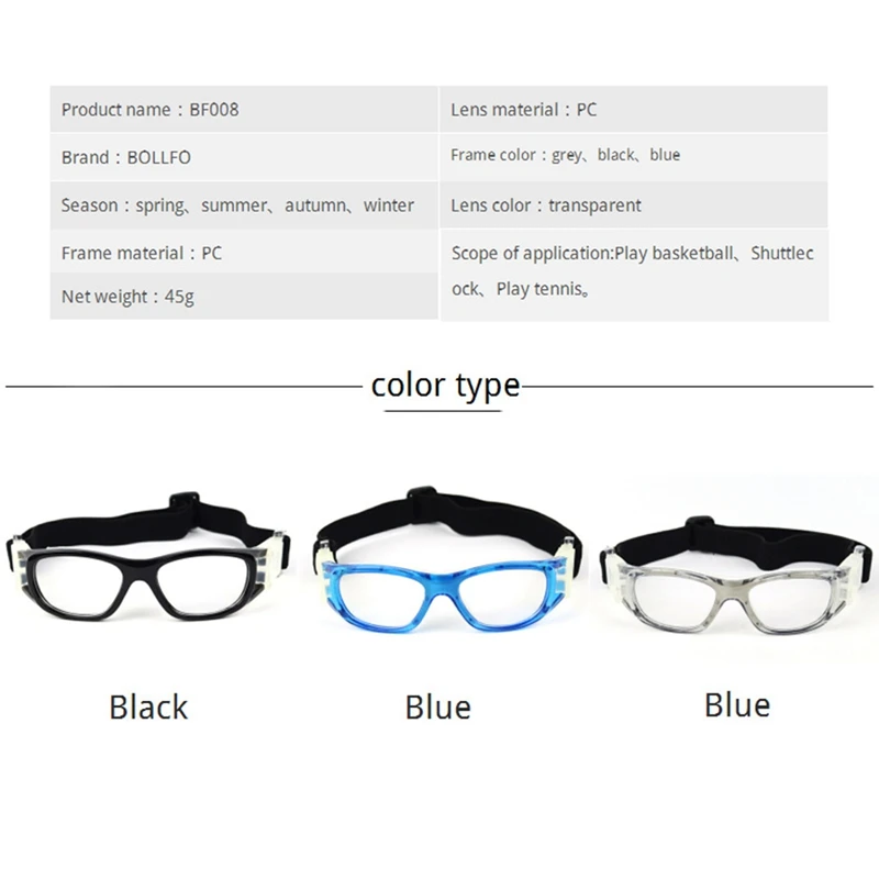 Kid's Basketball Goggles Protective Glasses For Soccer Football Sports Safety