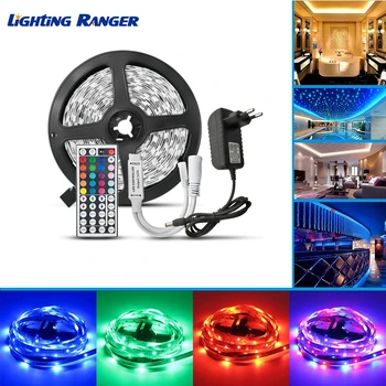 

5M 10M 15M 20M LED Strip Lights 5050 2835RGB Flexible Ribbon Strip 12V Remote Decoration For Home Christmas Led Light Strip