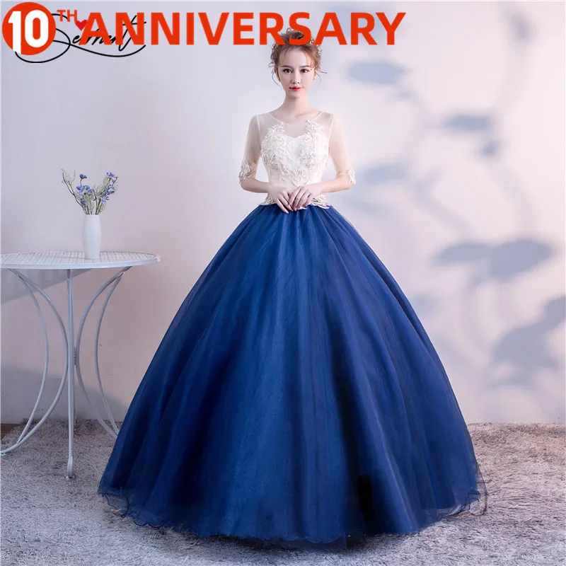 

OllyMurs Color Prom Dress Opera Performance New Spring and Summer 6 Layer 3D Flower Fluffy Thin Shoulder Dress Free Shipping