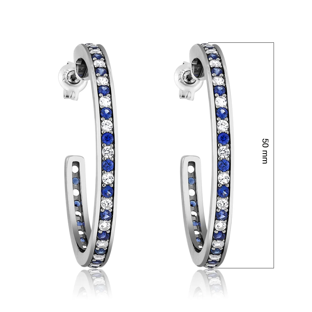 Серьги кольца GemStoneKing классические женские серьги из стерлингового серебра 925