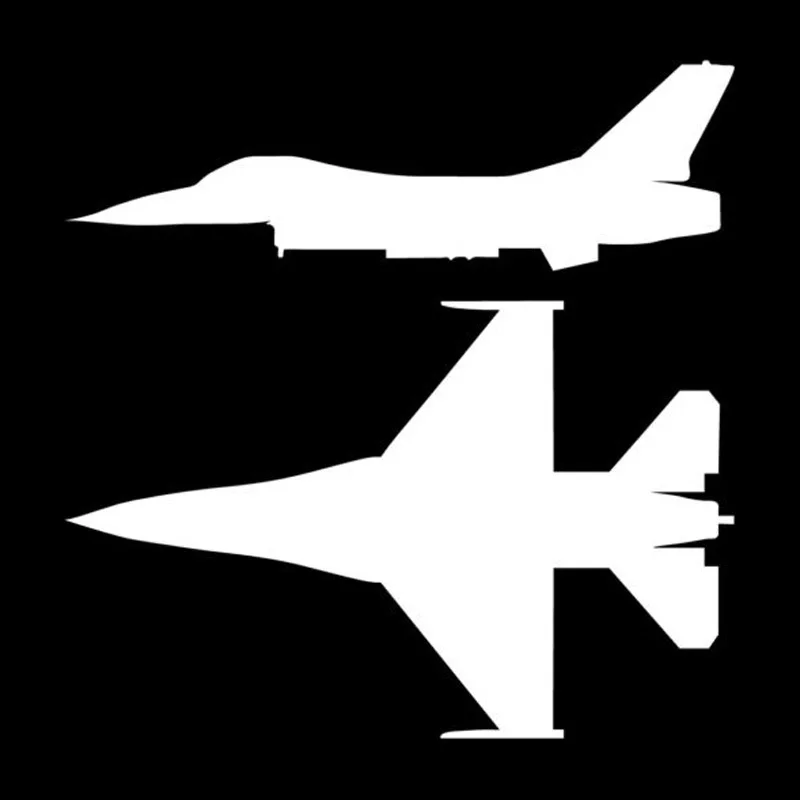 14,9*15,2 см персональный два F-16 Боевой сокол наклейка на компьютер светоотражающий виниловый наклейки компьютерный