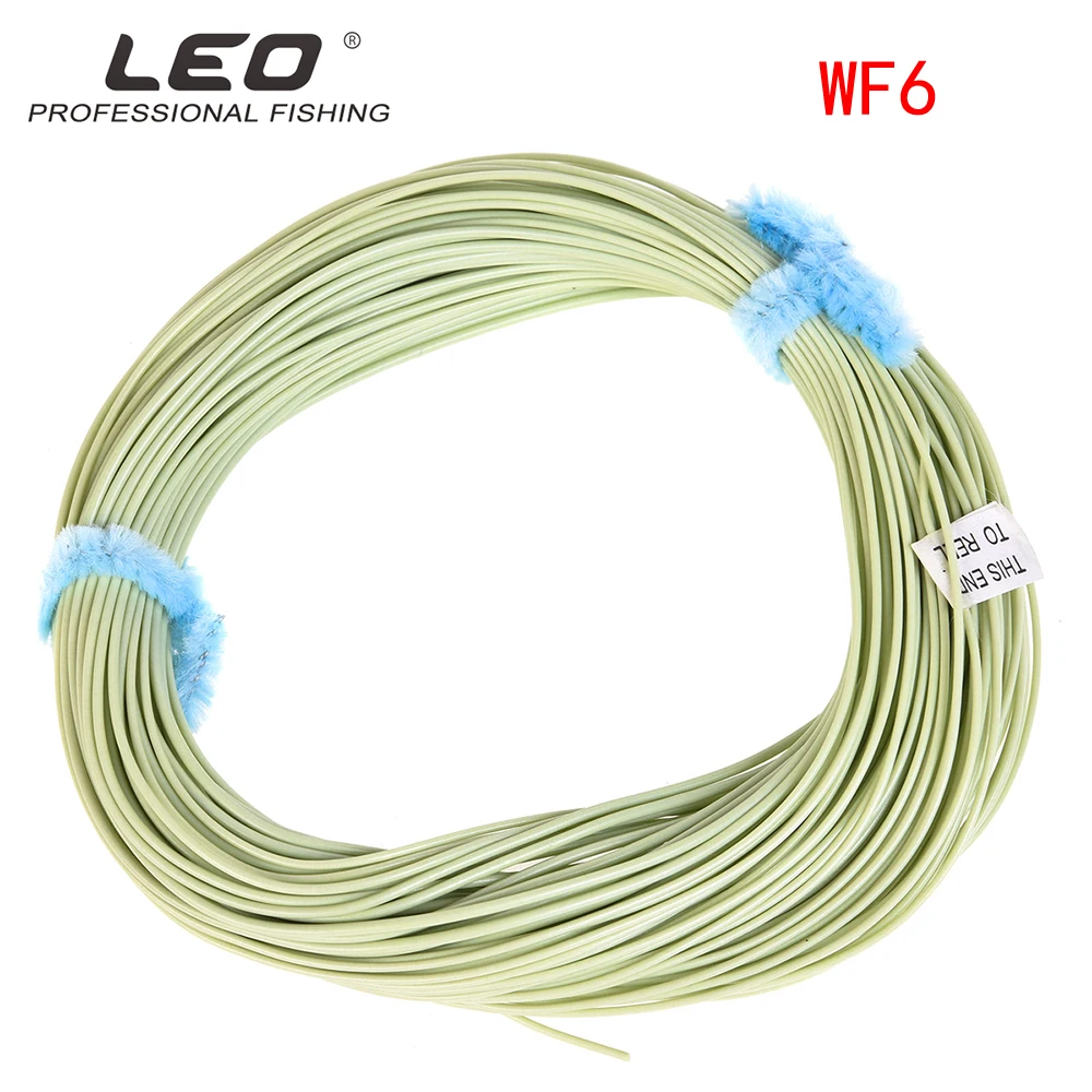Moss green 6F 4F/5F/6F/7F/8F 100FT Летающая леска Вес вперед плавающая Летающая леска - Цвет: Moss green 6F