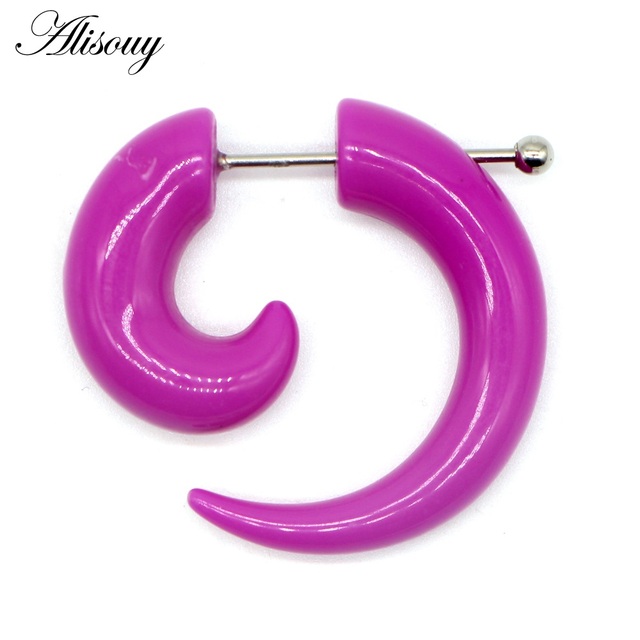 Hot Acrylic Cheater Fake Spiral Ear Taper Stretcher Expanders Gauge Tunnel And Plugs Earlobe Earring Piercing Body Jewelry