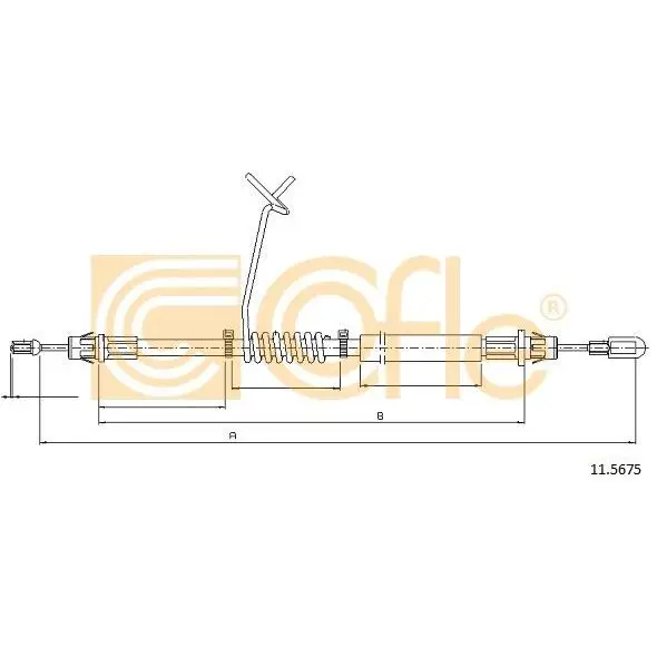 Трос стояночного тормоза FORD: TRANSIT RWD CAB DW 1533/1335 mm C