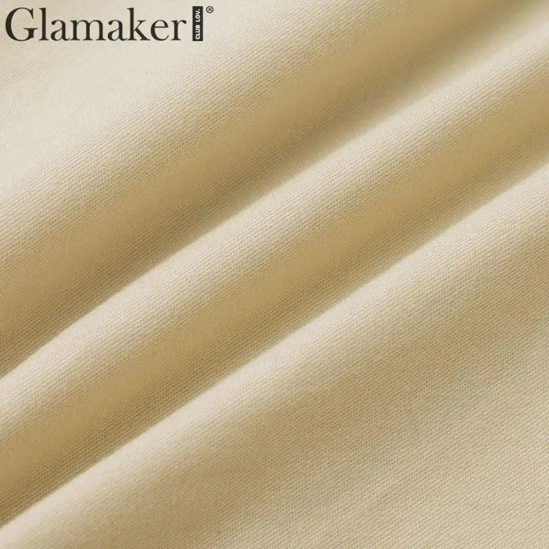 Glamaker, хаки, сексуальное клубное мини-платье для вечеринки, зимнее, элегантное, с длинным рукавом, v-образный вырез, на пуговицах, короткое платье для женщин, Осеннее, женское, облегающее платье