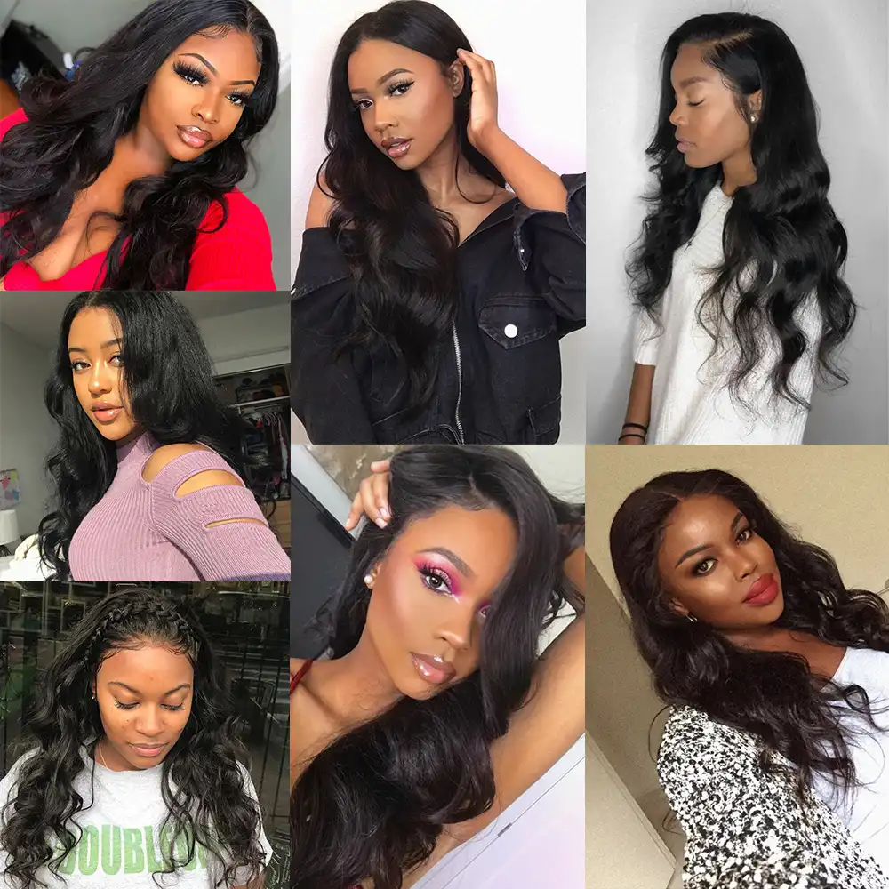 Amanda Body Wave Double Drawn Human Hair With Kim K Closure 2 X6