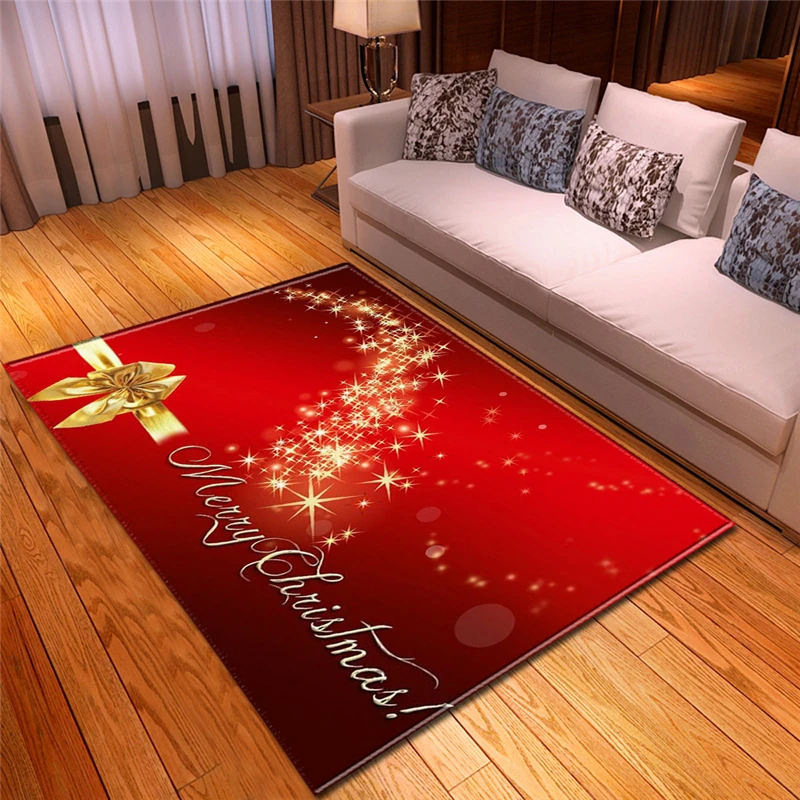 Shabby Chic Nordic Carpet Large Lightweight Decorative Thin Foam Carpet Mat For Living Room Merry Christmas Home Decorations