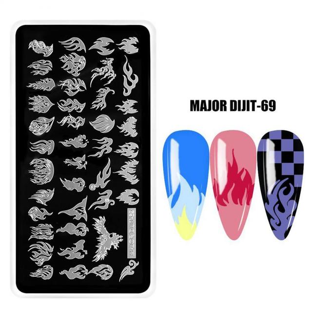 irregular shape Nail Stamping Plates Skull Template Dot Point Image Printing Stencil Nail print template Manicuring Tool