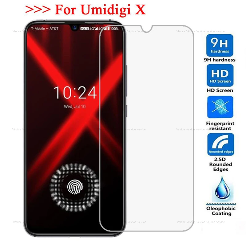 Закаленное стекло для UMIDIGI X 6,35 дюймов глобальная версия протектор экрана Взрывозащищенная защитная пленка для Umidigi X стеклянная крышка