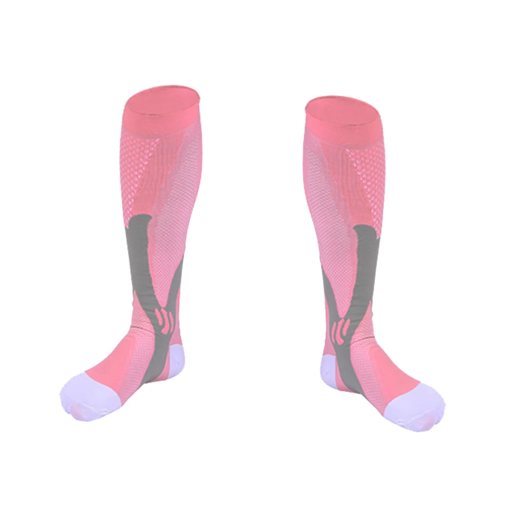 Компрессионные носки для мужчин и женщин, подходят для занятий спортом, черные Компрессионные носки для защиты от усталости и боли, гольфы до колена - Цвет: No.3