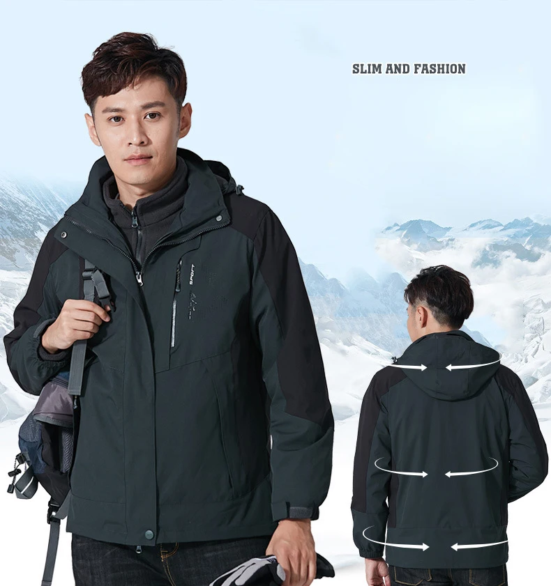 3 In 1 Outdoor Hiking Jacket Women Men Camping Tourism Trekking Climbing Waterproof Outdoor Jackets Female Spring Sports Jackets