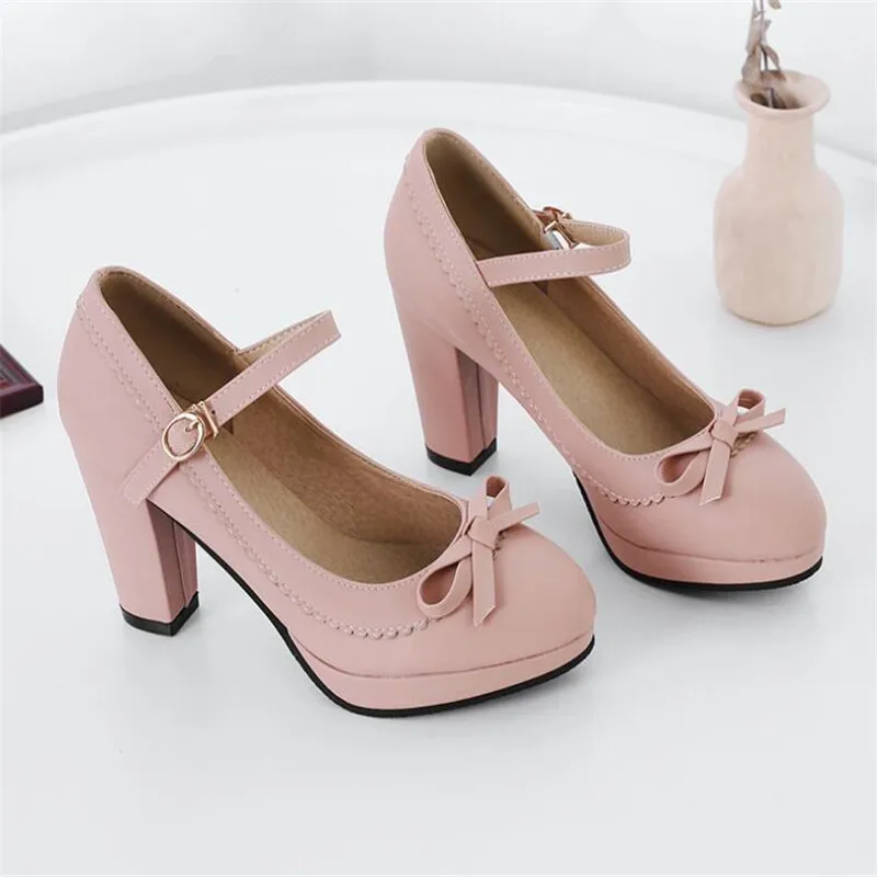 Zapatos/sandalias para niños y niñas, zapatos de cuero con lazo, tacones altos de princesa para fiesta, boda