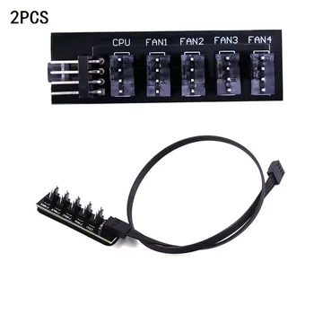 

2pcs Black 1 To 5 4-Pin TX4 PWM CPU Cooling Fan/Case Splitter Adapter Power Cable Hub Splitter Adapter 39.5cm Dropshipping