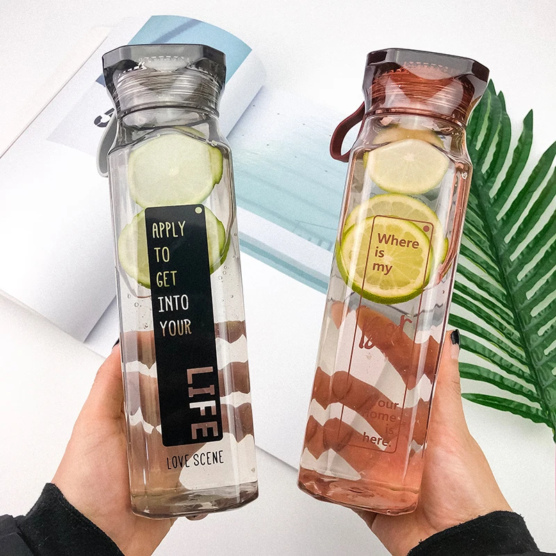 

High Capacity BPA Free Water Bottle Plastic Sport Scrub Leak Proof Drinking My Bottle Portable Fashion Drinkware Tour Bottles
