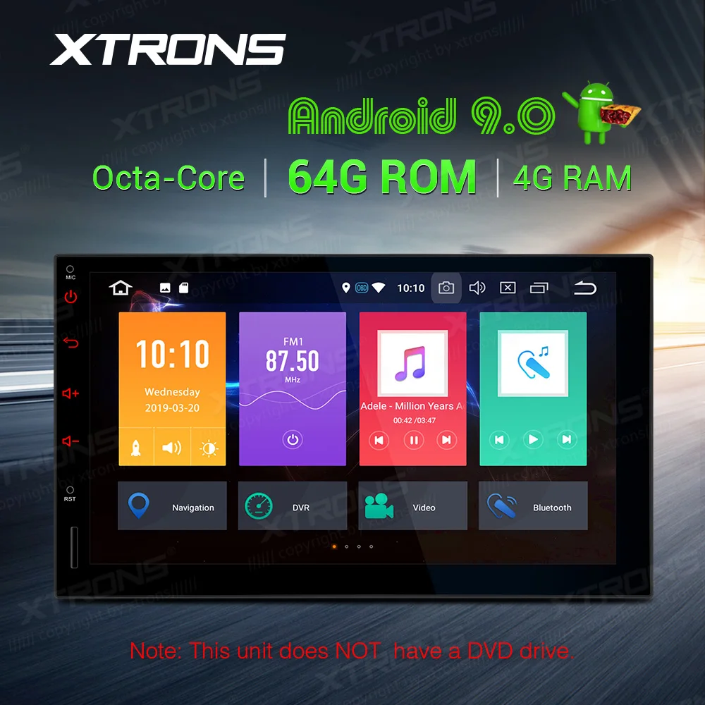 Автомагнитола XTRONS универсальная 7 дюймов Android 9 0 Восьмиядерный процессор 64 Гб ПЗУ