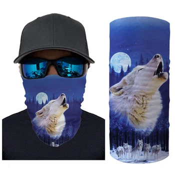 

WHEREISART Magic Headwear Howling Wolf Outdoor Scarf Headbands Bandana Neck Gaiter Head Wrap Unisex Face Cover Seamless Turban