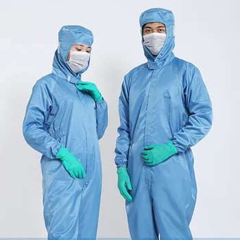 

Non-Disposable Protective Clothing 2020 Men Women High Quality Blue Washable Anti-Dust Non-Porou Isolation Safety Clothing