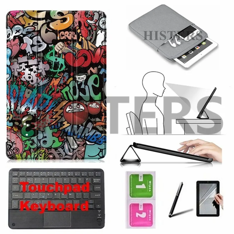 CBBK-N11-TY Аксессуары для samsung Galaxy Tab S6 10," SM-T860 SM-T865 чехол+ Bluetooth клавиатура+ чехол+ пленка+ стилус+ салфетки - Цвет: CBBK-N11-TY