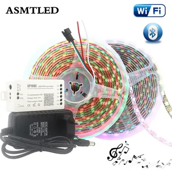 

WS2812B LED Strip Full-color Built-in Independent IC Smart Driver Chip Pixel Lamp Programming 5V WiFi Music Bluetooth Controller