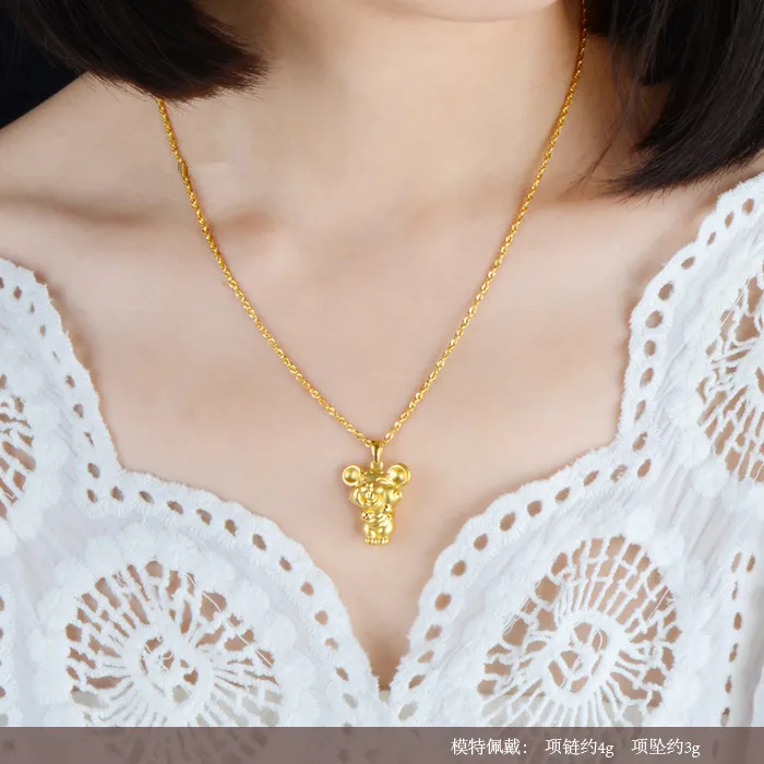 

Zhen Rong 3D Hard Gold Chinese Zodiac Gold Pendant Imitation Gold Rat Ox Tiger Rabbit Dragon Snake Horse Sheep Monkey Chicken Do