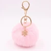 Fur Pom Pom Snow Furry Ball Keychain Faux Fur Keychain Porte Clef Pom-pom De Fourrure Fluffy Bag Charms Rabbit Keychain Keyring ► Photo 3/6