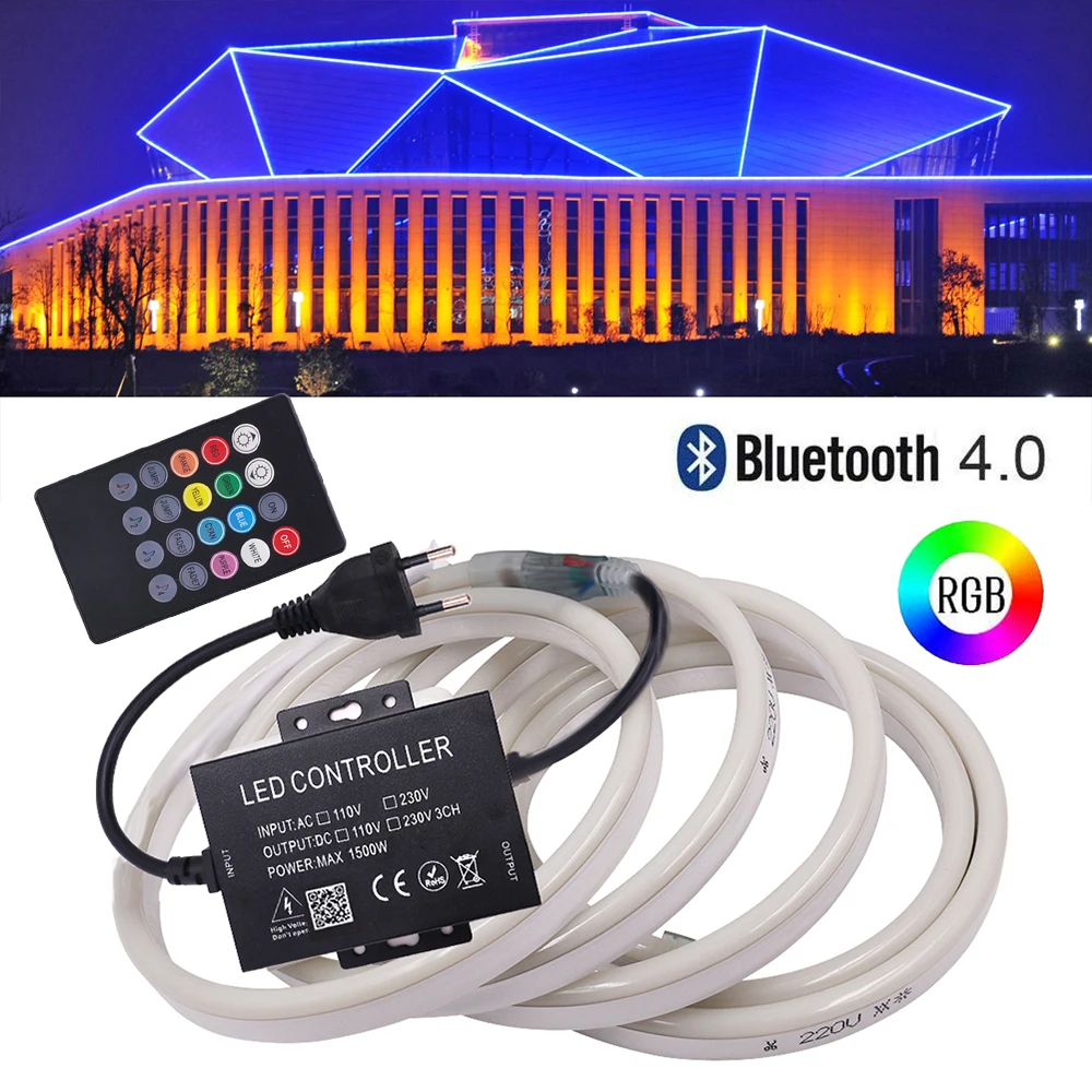 RGB неоновая полоса водонепроницаемая лента гибкий светодиодный неоновый знак