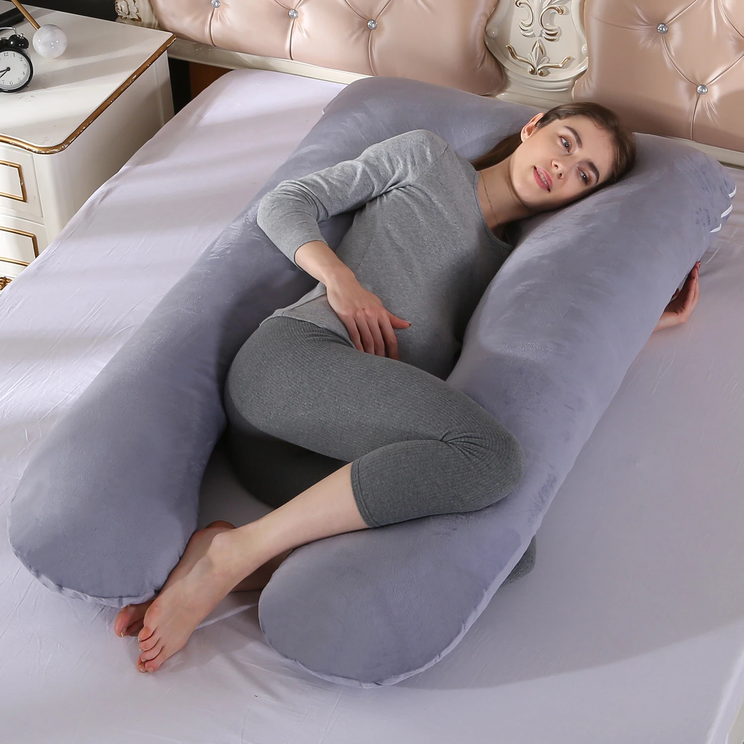 U-образный Женский беременность твердая подушка Полная поддержка тела живот контурная удобная мягкая подушка для сна для беременных - Цвет: 1
