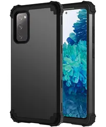 Heavy Duty Hybrid Sturdy Armor Defender Shockproof Protective Cover Case for PC TPU (Black)