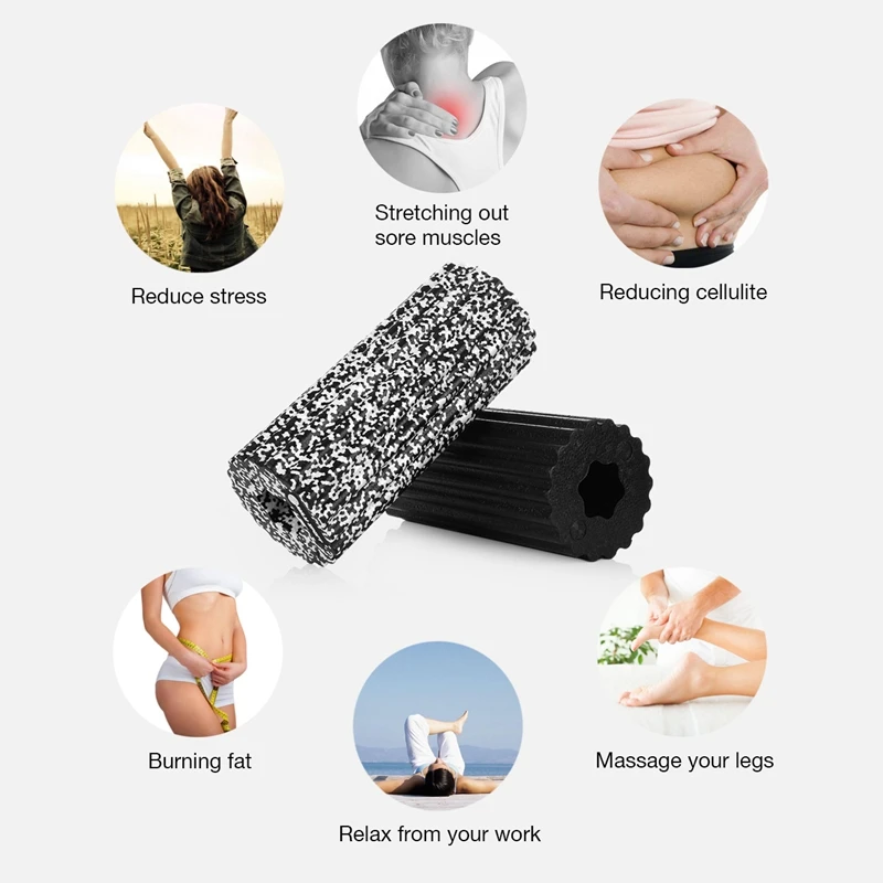 Hollow Foam Roller Fitness Foam Yoga Foam Roller / Massage Roller / Pilates Foam Roller For Physiotherapy??Black