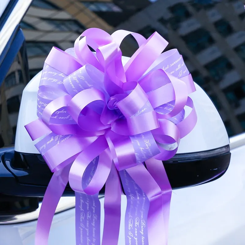 Двухцветные нарисованные Ручные цветы 10 шт 6 см с буквами ручка автомобиля Свадьба Вечеринка комната DIY украшения мода лента бабочка узел - Цвет: F