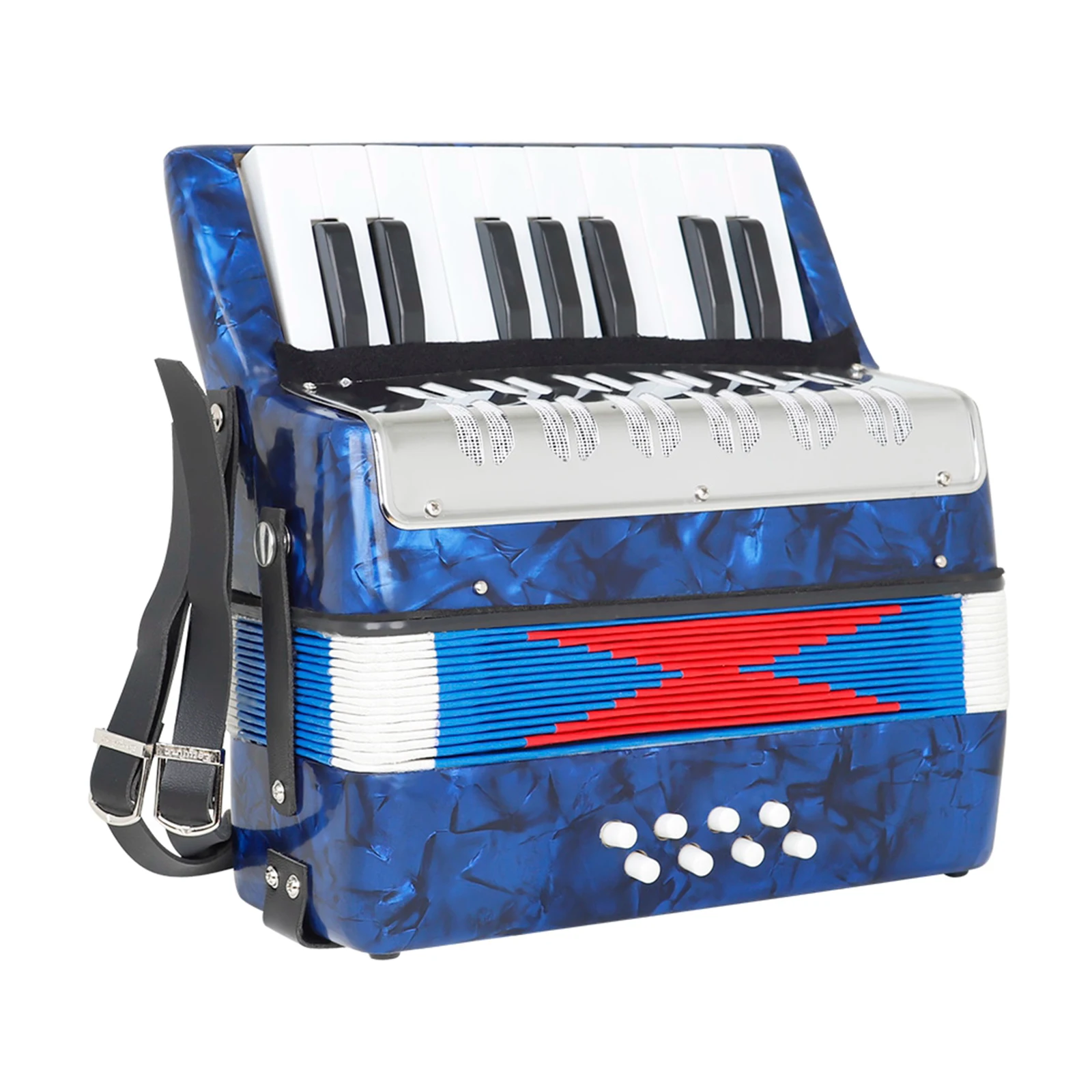 17 Key Accordion, High Strength Accordion Musical Piano Keyboard Toy With  Retractable Strap For Beginners Students Acordeones Para Adultos 並行輸入  鍵盤楽器、ピアノ