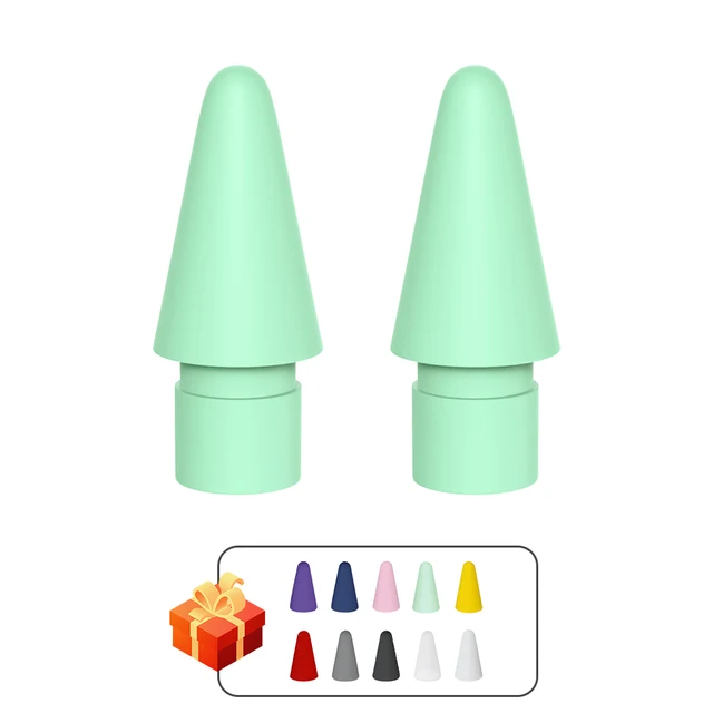 For Apple Pencil Tip Spare Nib Replacement Tip For Apple Pencil 1st 2nd Generation For Punta Apple Pencil 2nd Nib Stylus Pen Tip 2Pcs - Cyan