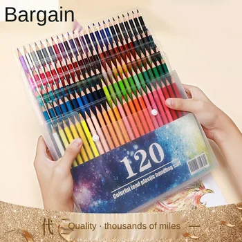

120 Color Hexagonal Colored Pencil Drawing Suit Basswood Multicolor Oily Colored Lead Handbag Factory Outlet