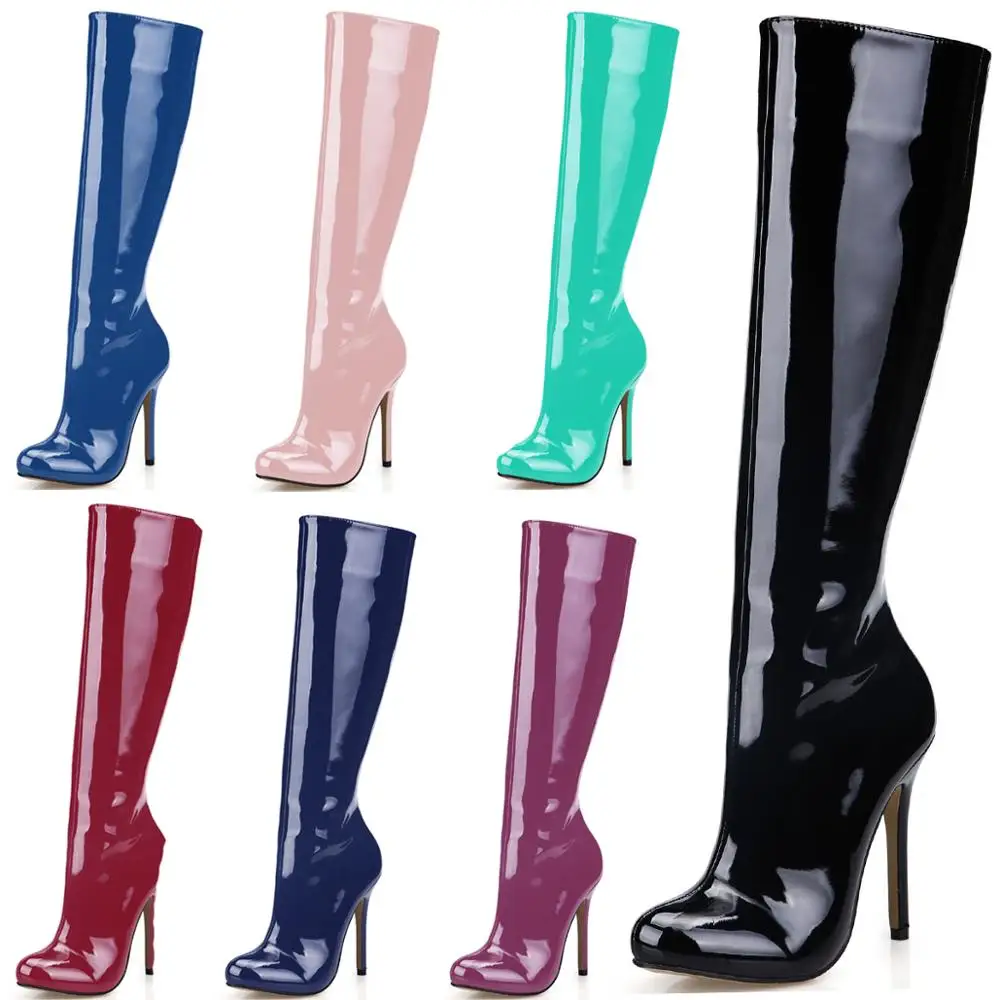 Пикантные вечерние женские сапоги на высоком каблуке шпильке Высокие Bottes Genoux Femmes