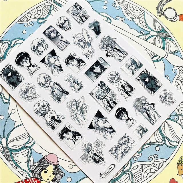 TSC-212 TSC-213 Cartoon anime character 3D Back glue Nail Art Stickers Decals Sliders Nail ornament decoration TSC-171 N