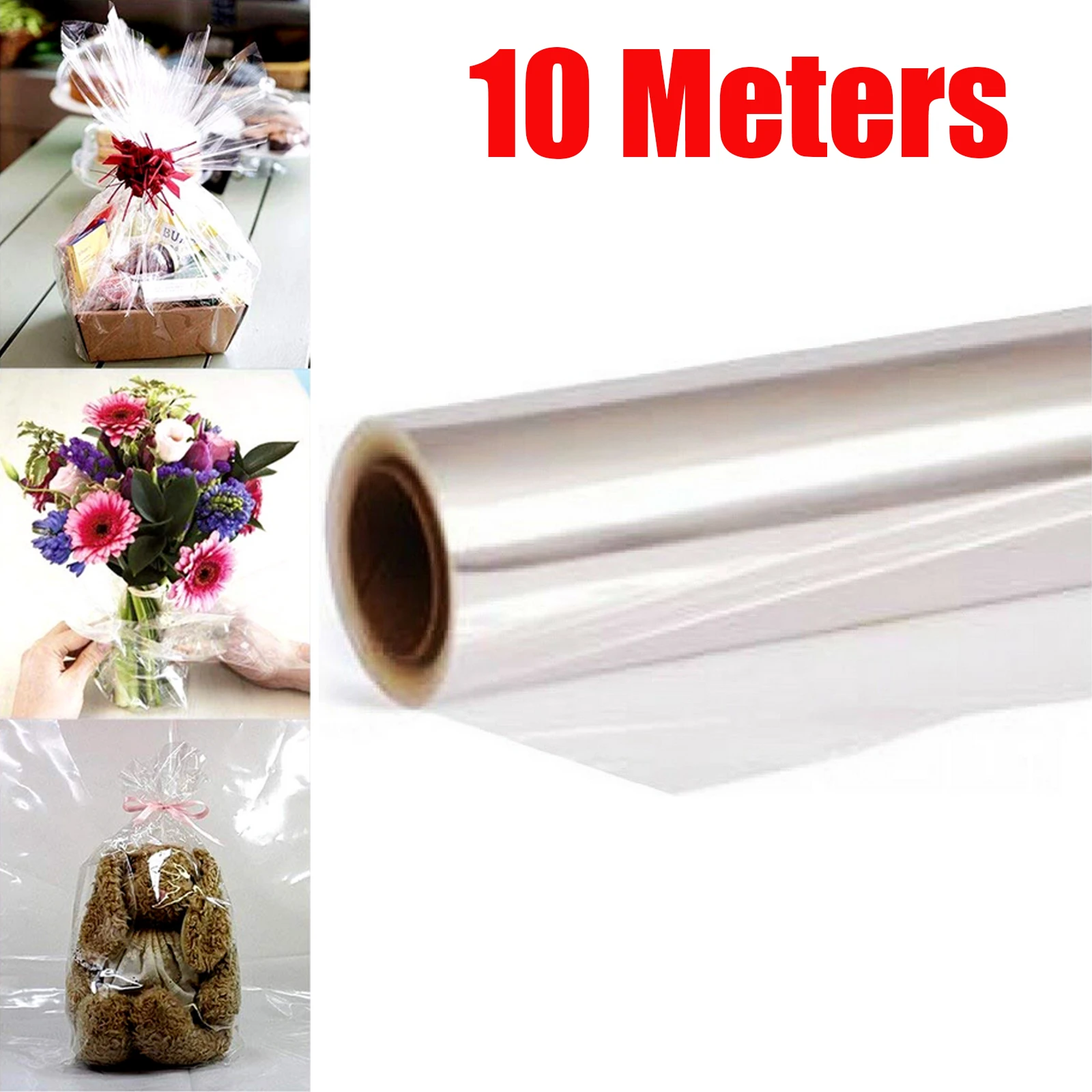 Cellophane Clear Wrapping for Baskets Bouquet Crafts Supplies Flower Gift 