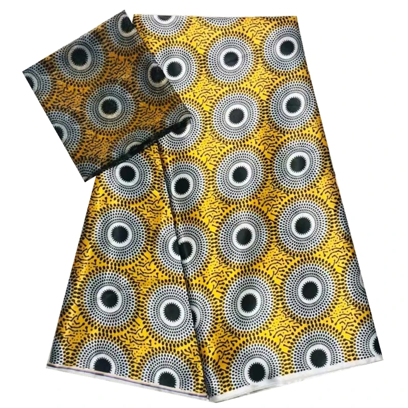 Африканская атласная ткань оборочки из мягкого шелка ткань для платья 4+ 2 ярдов африканская восковая ткань