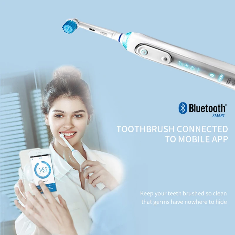 Oral B Electric Toothbrush Rechargeable Rotating IBRUSH 8000 5 Mode Bluetooth Position Detection 360 Smart Electronic Toothbrush Oral B Electric Toothbrush Rechargeable Rotating IBRUSH 8000 5 Mode Bluetooth Position Detection 360 Smart Electronic Toothbrush