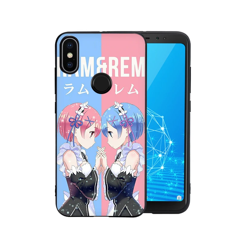 Силиконовый чехол для телефона EWAU Rem и Ram Re Zero Xiaomi Redmi Note 4 4X 5 6 7 8 Pro 5A prime|Бамперы| |