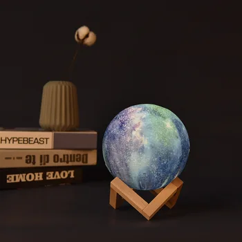 

3D Explosion Models Colorful Moon Lights Children's Gifts Creative Table Lamp Painted LED Starry Sky 3D Moon Night Light