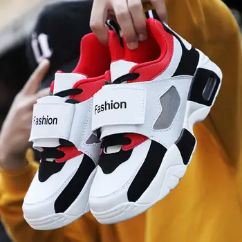 

Breathing Air Cushion Female Shoes Sneak Air Sneakers Men Sneakers Sport Running Shoes Woman Sports Shoes Lady White Red E-291