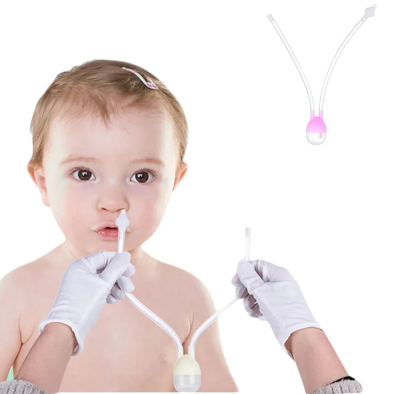 US Ship Baby Newborn Nasal Vacuum Mucus Suction Aspirator Infant Nose Cleaner 