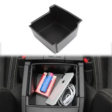 Автомобильный подлокотник для хранения вторичная перчатка Коробка лоток для Jeep Wrangler JK 2011- центральная консоль Органайзер Черные Аксессуары