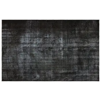

Handmade Black Vintage Overdyed Turkish Area Rug 183x290 Cm-6'0''X9'6''