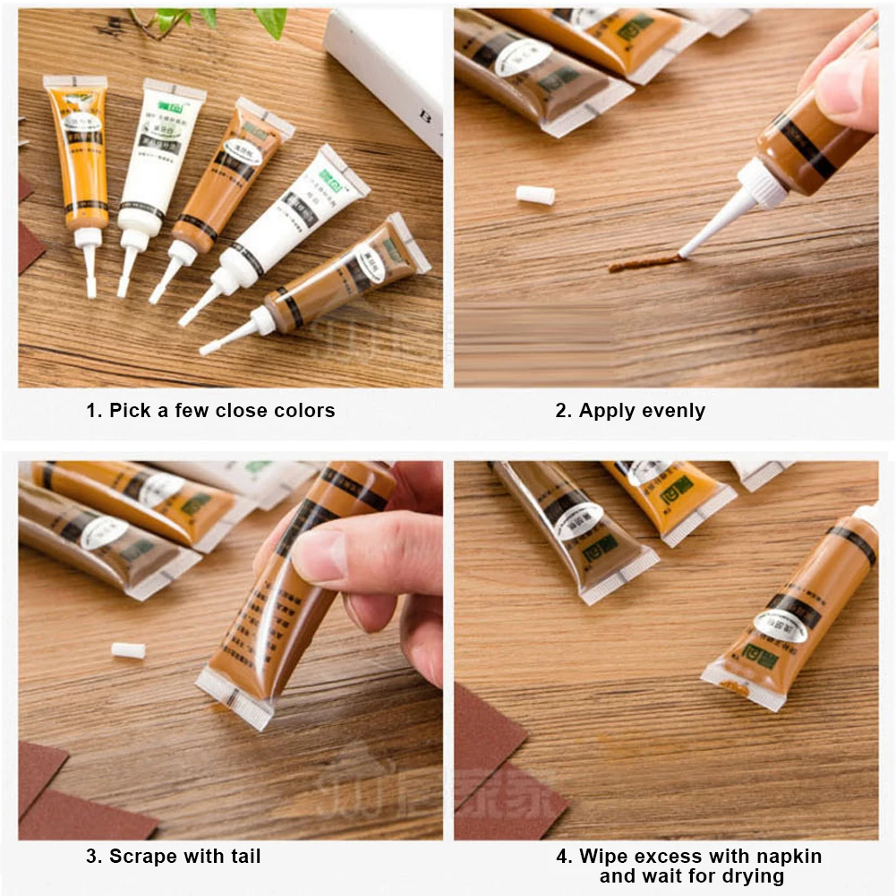 1PC Furniture Refinishing Paint Floor Color Paste Repair Pen Wood Floor Filling Paint Decorative Seal Glue Paintt