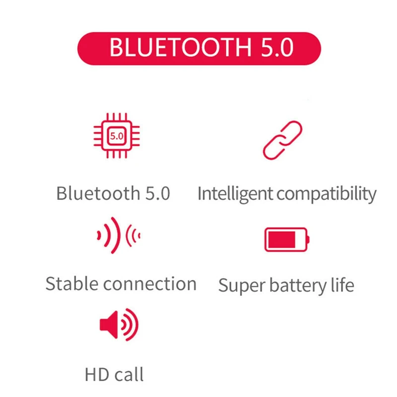 ABHU-Q3 TWS Bluetooth 5,0 беспроводная водонепроницаемая гарнитура супер бас наушники